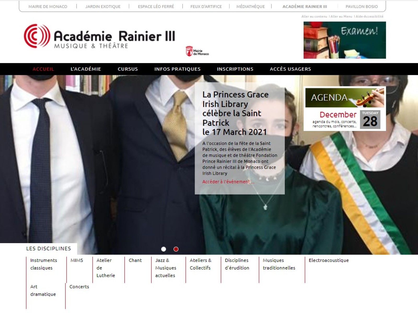 Académie Rainier III : Mise en ligne d'un nouveau site internet