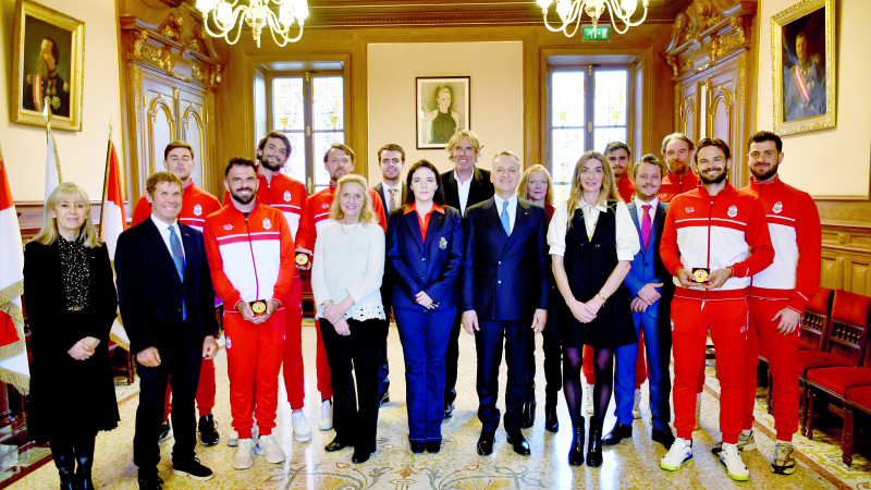 Les joueurs de tennis de Monaco honorés en Mairie