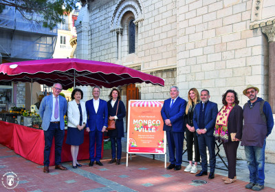 Visite du Petit Marché de Monaco-Ville par S.E.M. le Ministre D’État